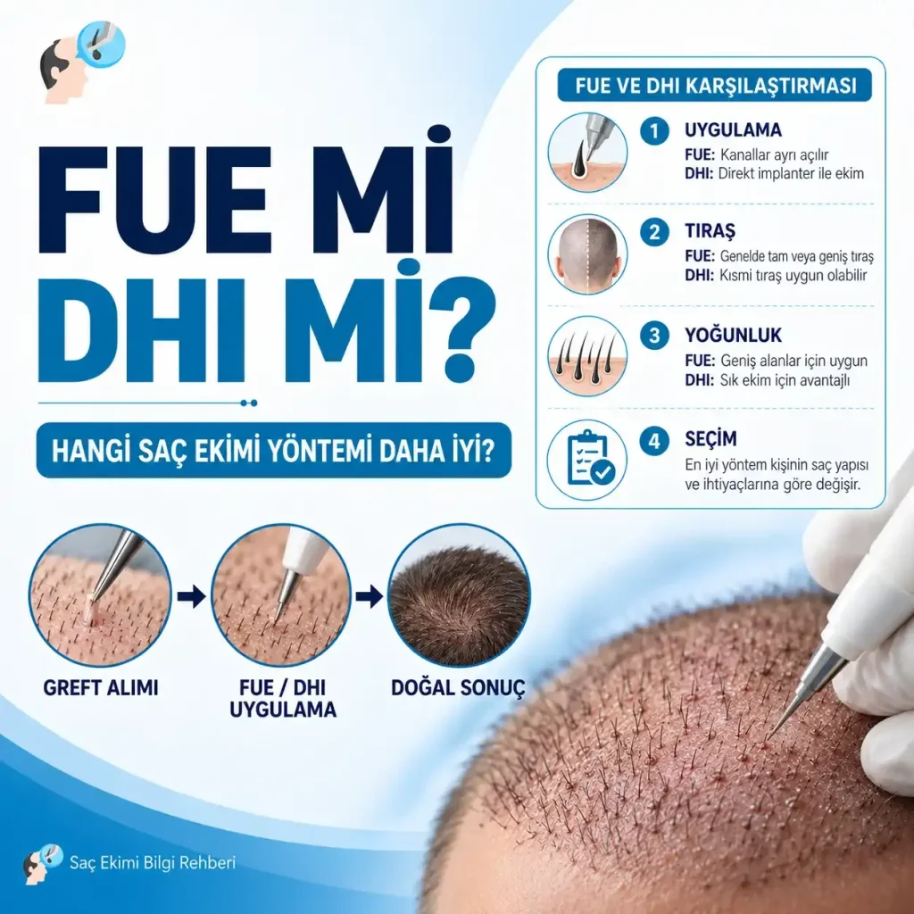 FUE mi DHI mı? Hangi Saç Ekimi Yöntemi Daha İyi?