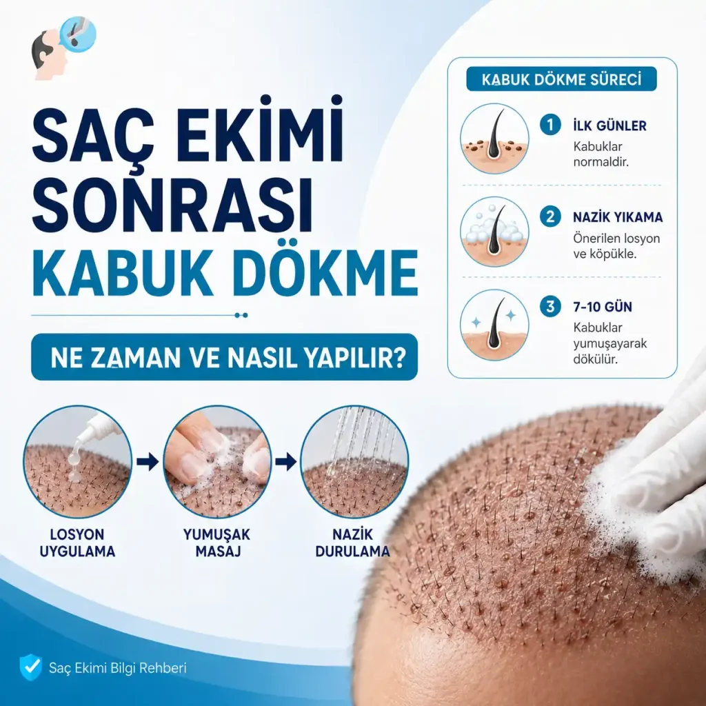 Saç Ekimi Sonrası Kabuk Dökme Ne Zaman ve Nasıl Yapılır?